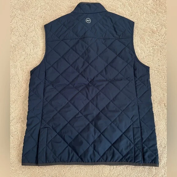 Vineyard Vines Men’s Quilted Vest- Navy Blue - Picture 2 of 9